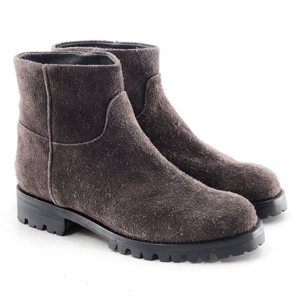 HELMUT NWOB LANG Gray Suede Ankle Boots - Picture 1 of 10